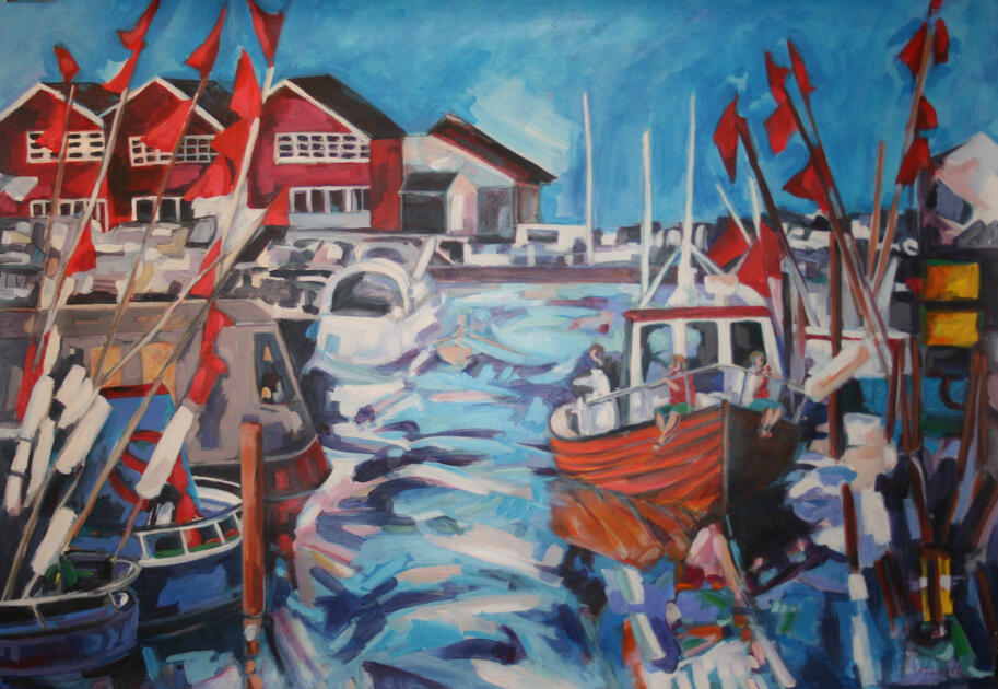 Houses on the pier, Denmark