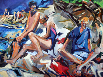 Relaxing at the beach