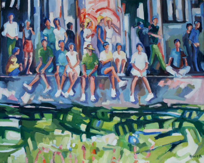 Au bord du canal huile/toile 40x50cm sold