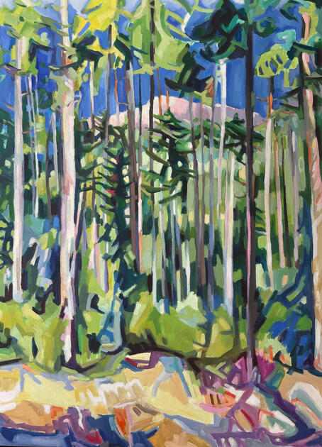 Lumière d'été huile sur toile 100x73cm