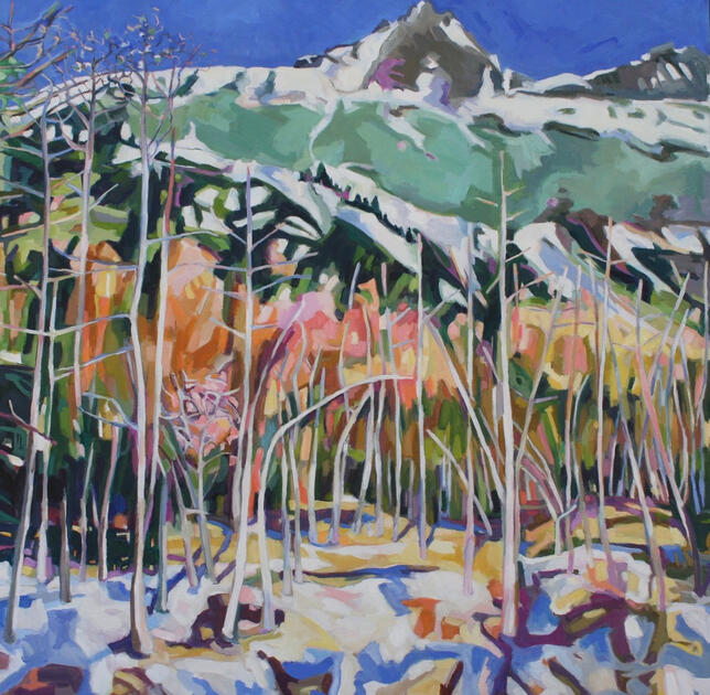 Promesse de printemps huile sur toile 100x100cm sold