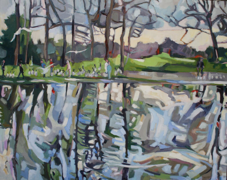 Matin d'hiver huile sur toile 60x73cm